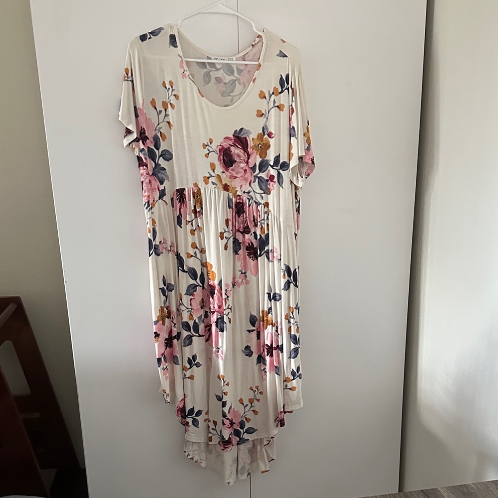 Floral High-Low Dress